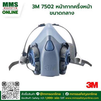 3M 7502 หน้ากากครึ่งหน้าขนาดกลาง